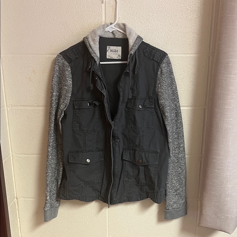 Mudd Charcoal and Heather Gray Jacket L
